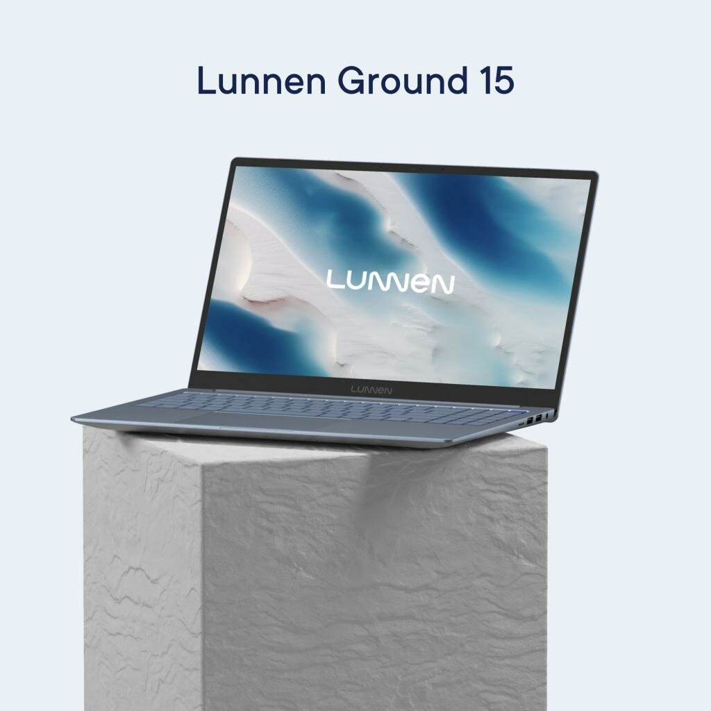 Ноутбук Lunnen Ноутбук Ground 15 (2025), AMD Ryzen 5 PRO 5675U, 16ГБ/512ГБ (LL5FAWL02), голубой