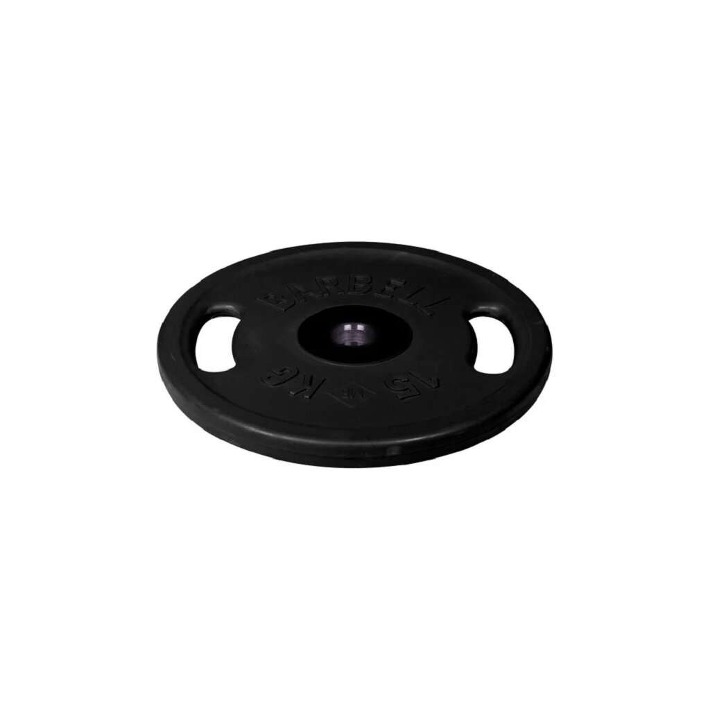 Блины для штанги и гантелей MB Barbell 15 кг 51 мм евро-классик олимпийский с двумя хватами — фото 1