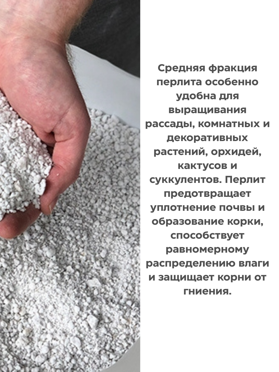 Перлит 0,6 литр, средняя фракция — дренаж, рассада, комнатные растения — фото 1