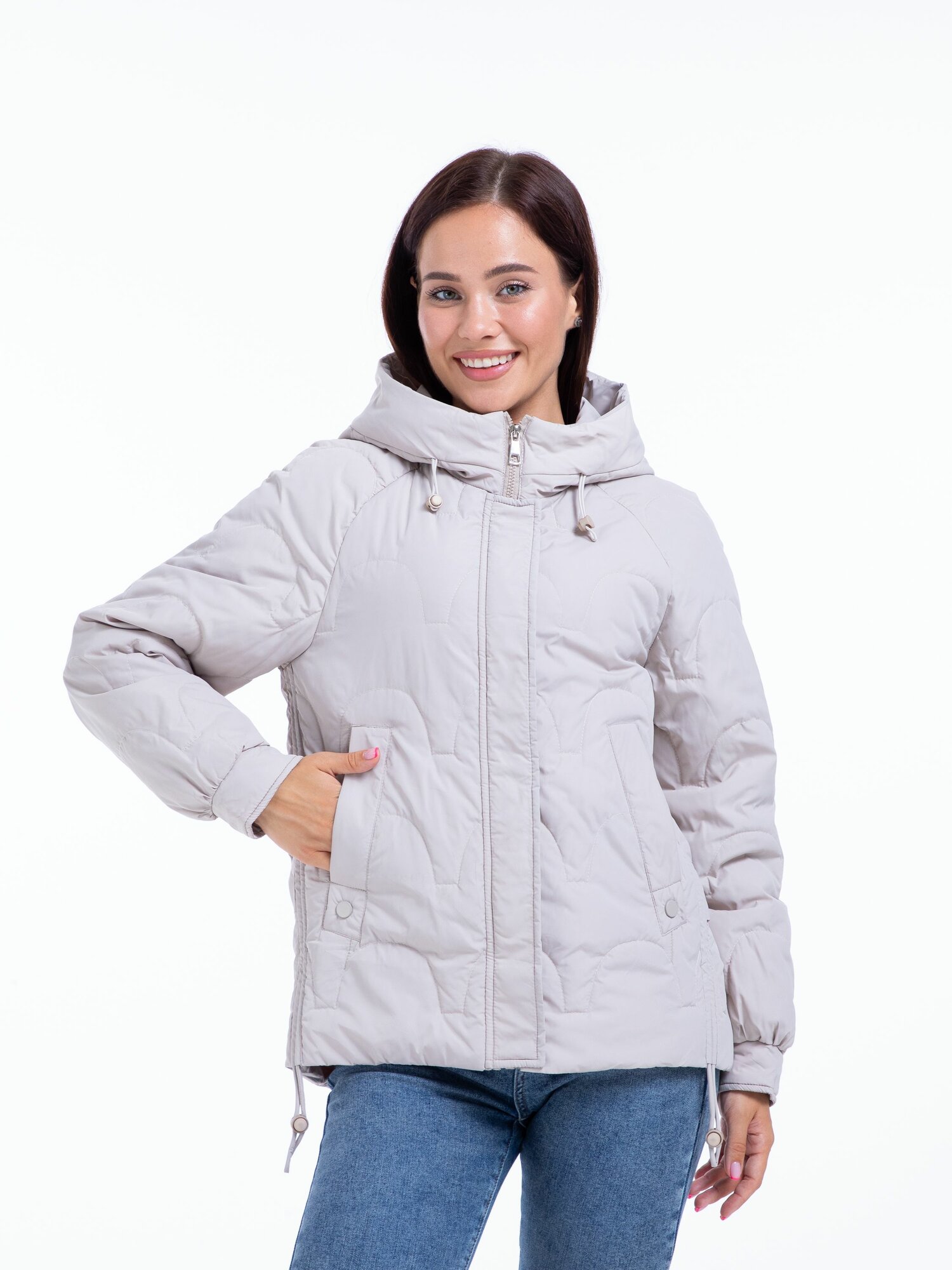 Куртка , размер 50, кремовый — фото 1