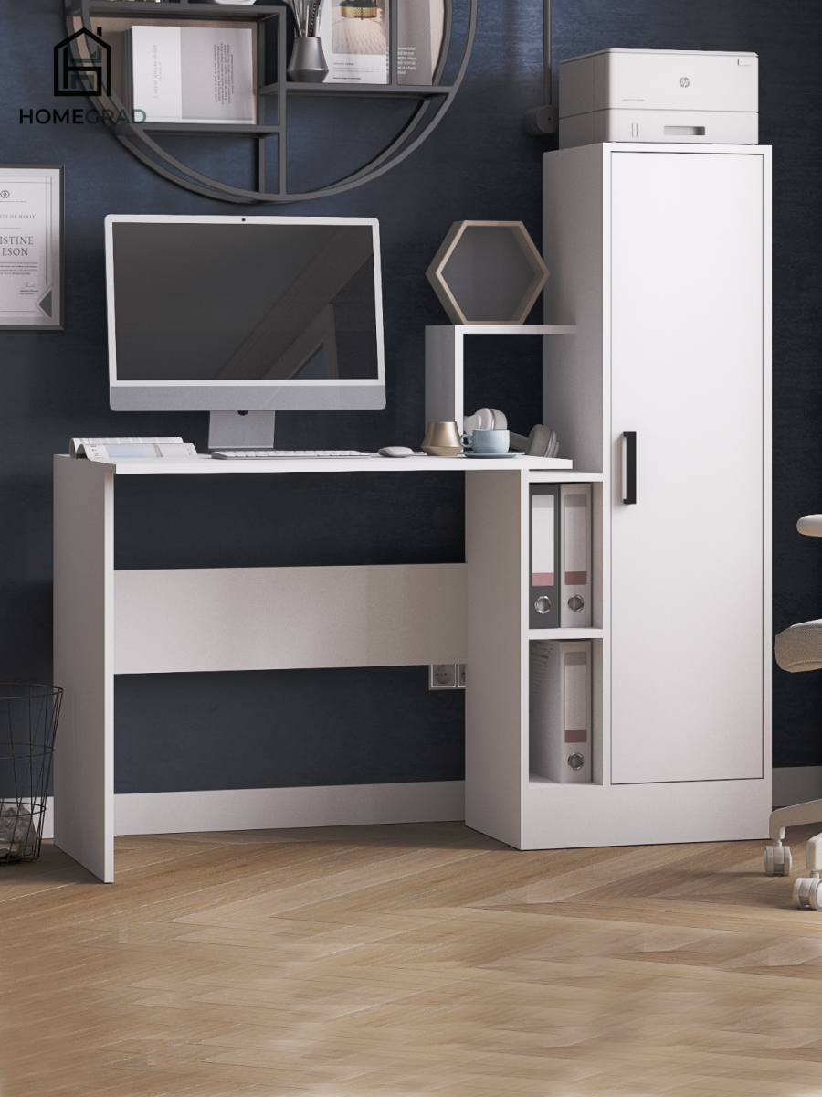 Компьютерный стол КМ-2 белый HOMEGRAD