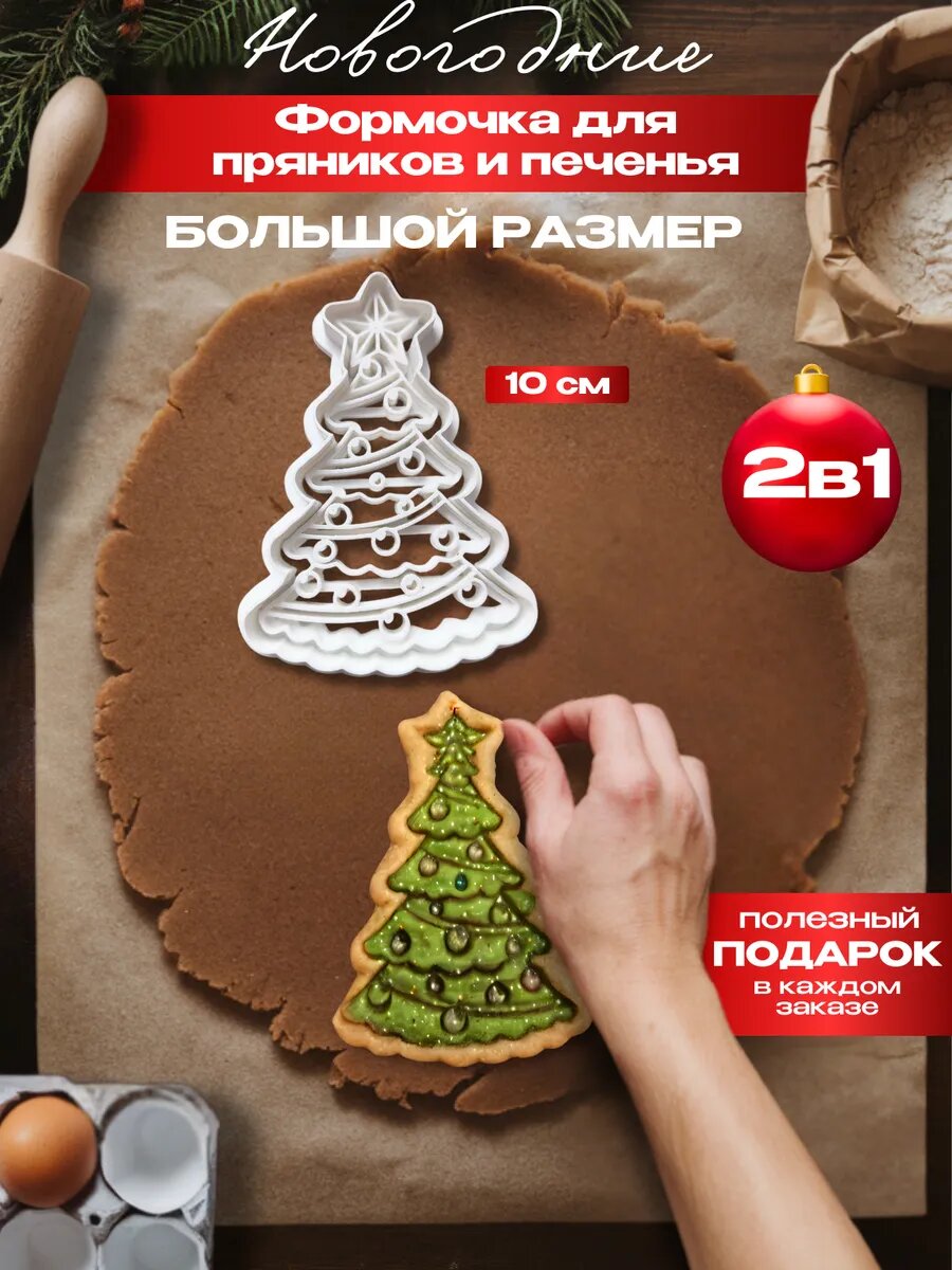 Новогодняя формочка для печенья пряников Ёлка