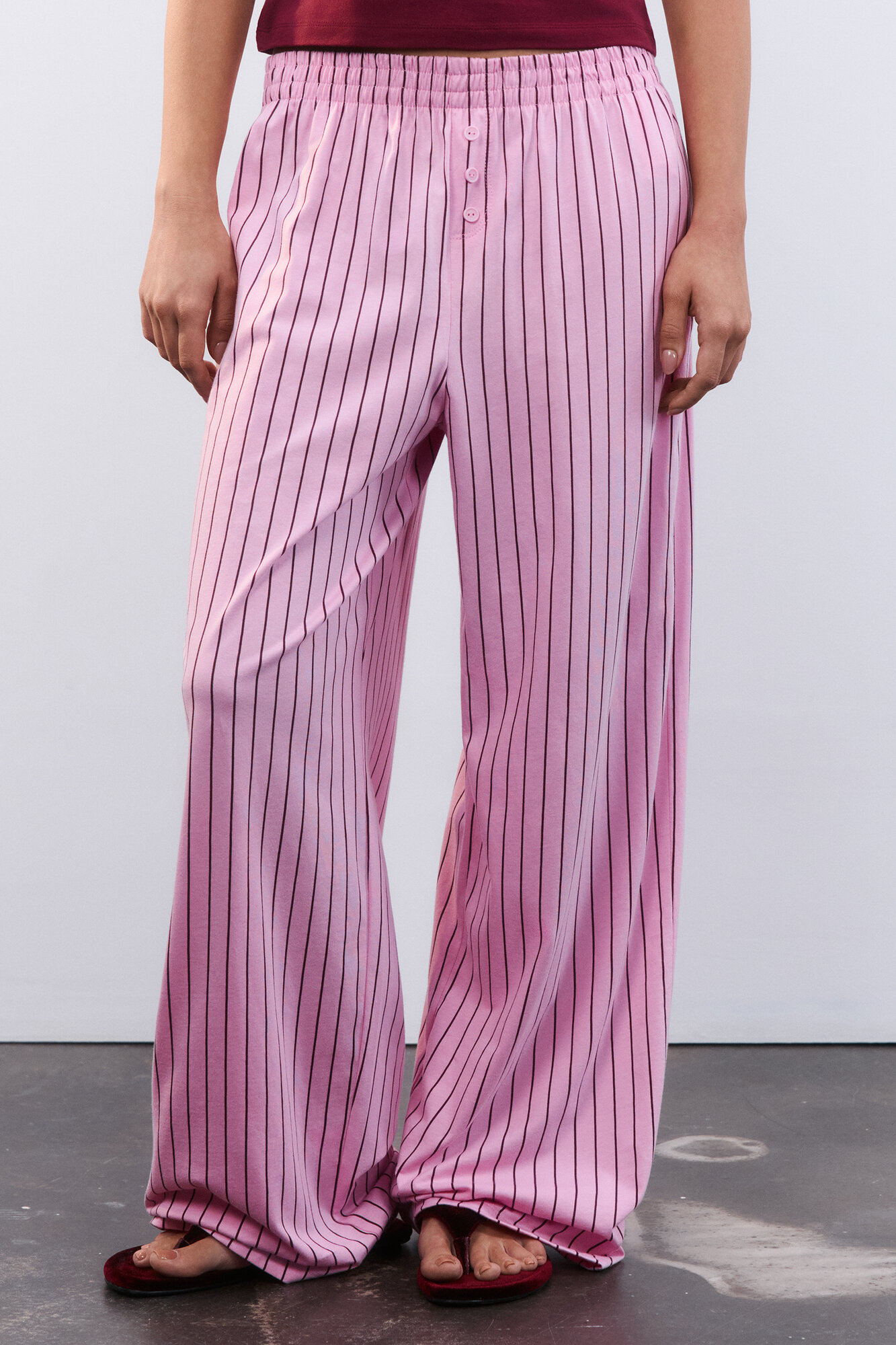 Брюки Befree Home, размер M, розовый принт — фото 1