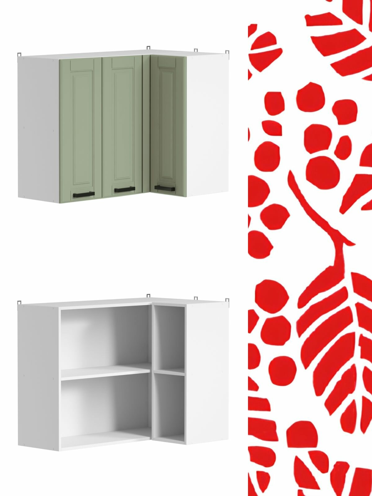 Шкаф кухонный угловой навесной 