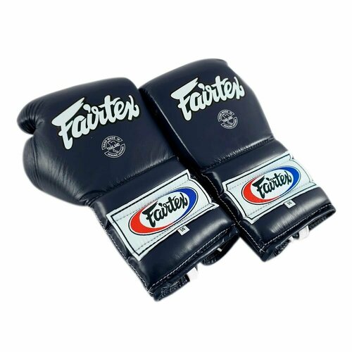 Перчатки боксерские на шнурке Fairtex BGL7 blue 14унций