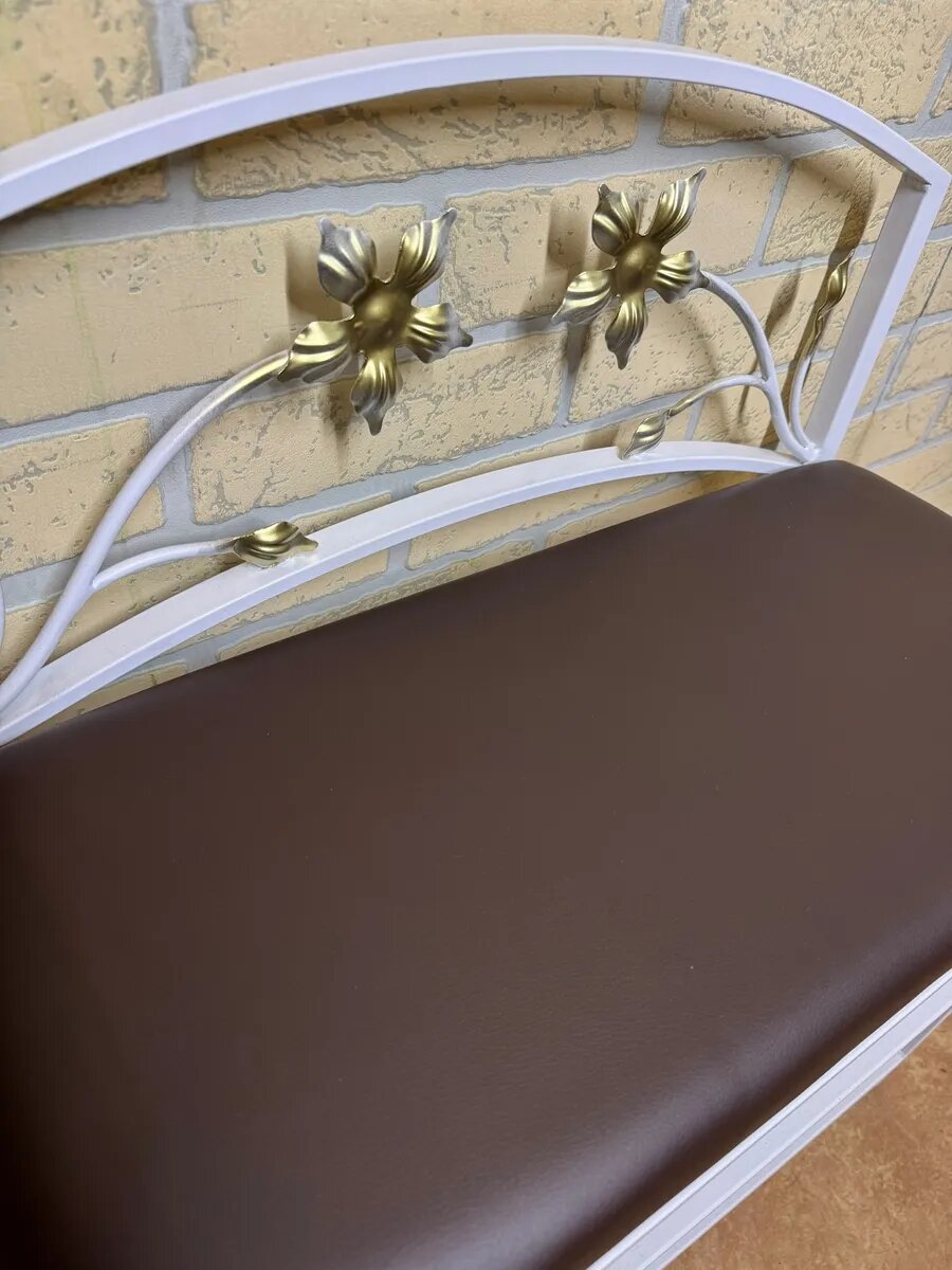 Кованая банкетка №04, Студия кованой мебели Нива, цвет коричневый — фото 1