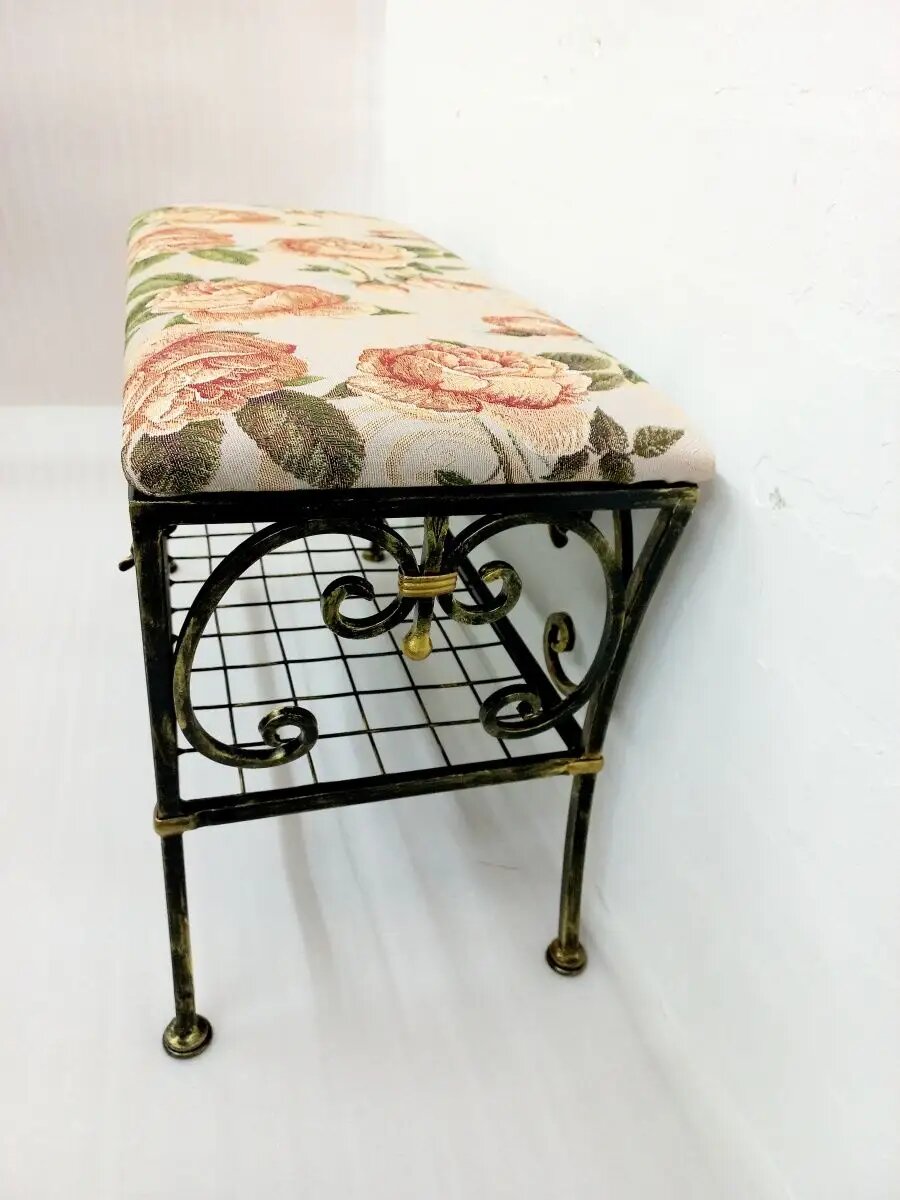 Кованая банкетка №60, Студия кованой мебели Нива, цвет гобелен — фото 1