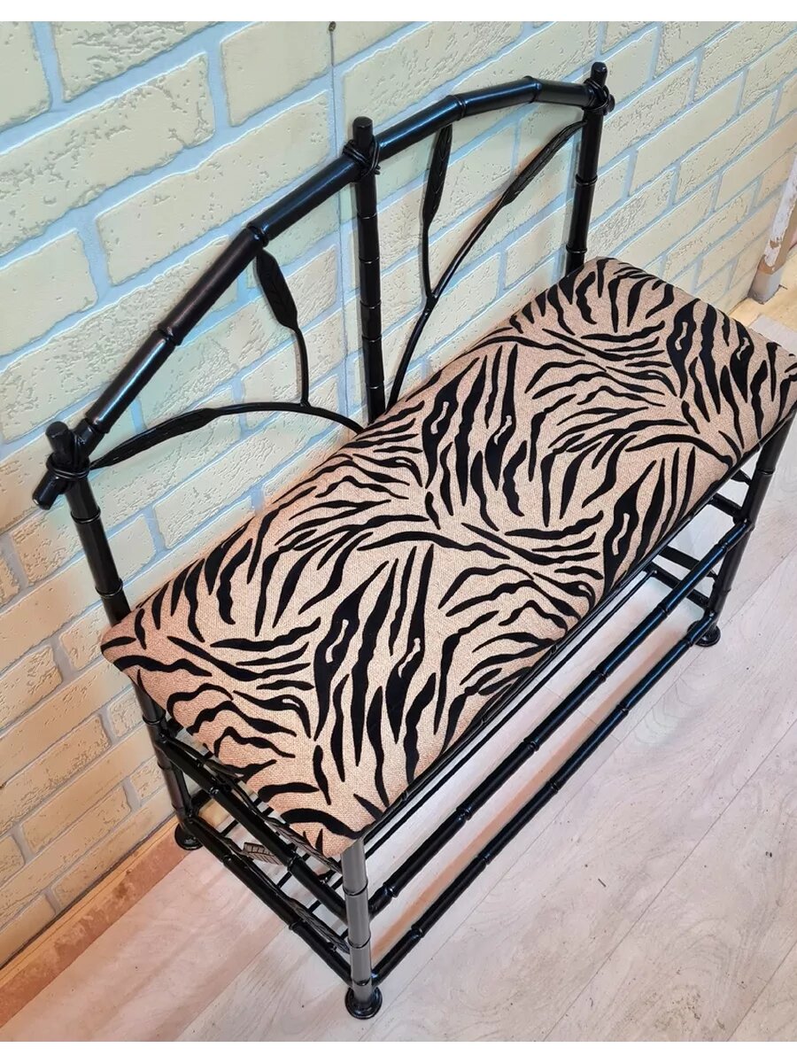 Кованая банкетка, Студия кованой мебели Нива, цвет леопардовый