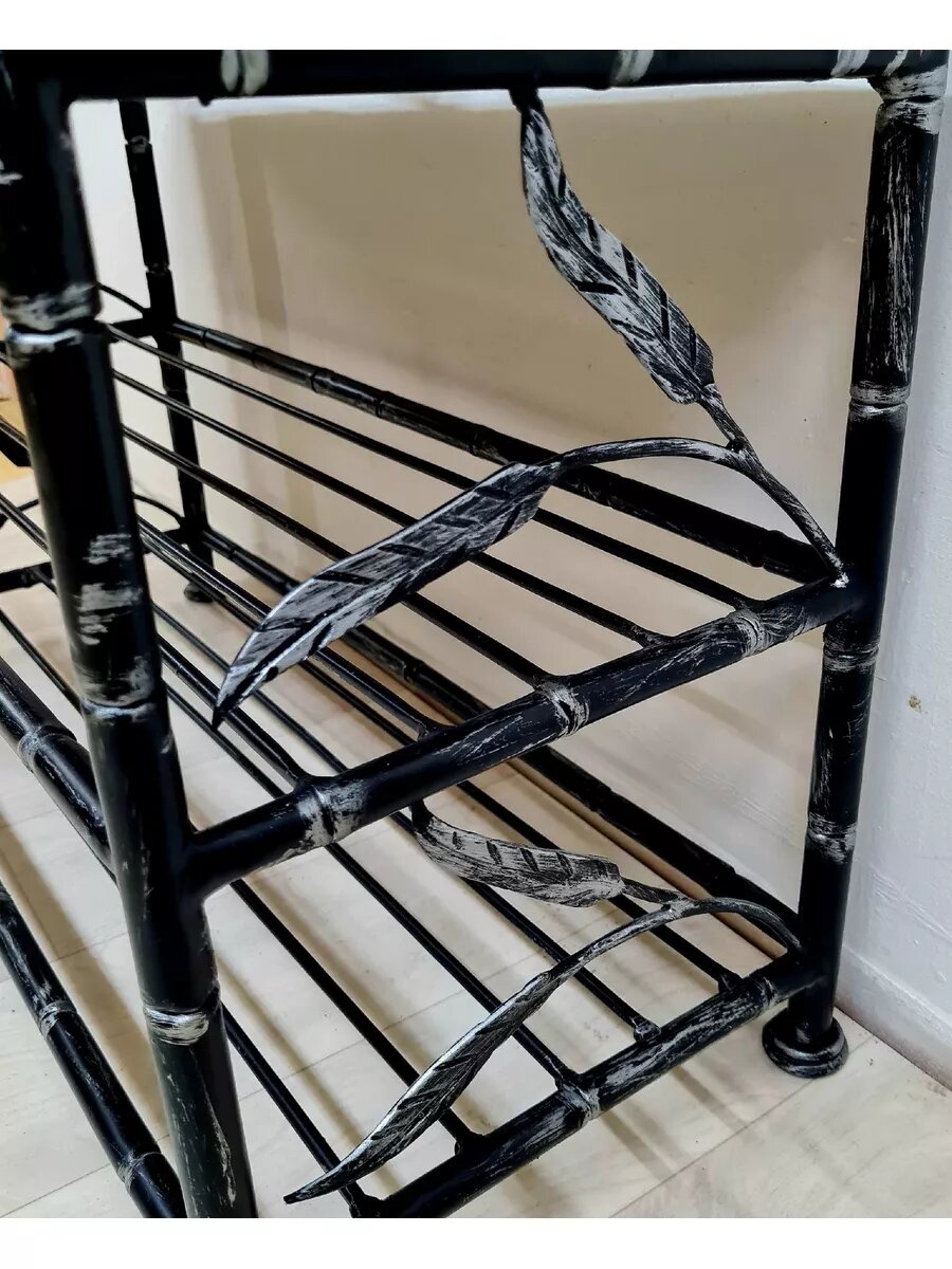 Комплект мебели для прихожей, "Кованый бамбук", ручная работа, цвет серый — фото 1