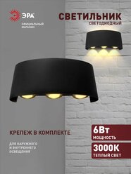 Светильник декоративный настенный накладной уличный фасадный светодиодный PICTOR WL57-6 BK IP54