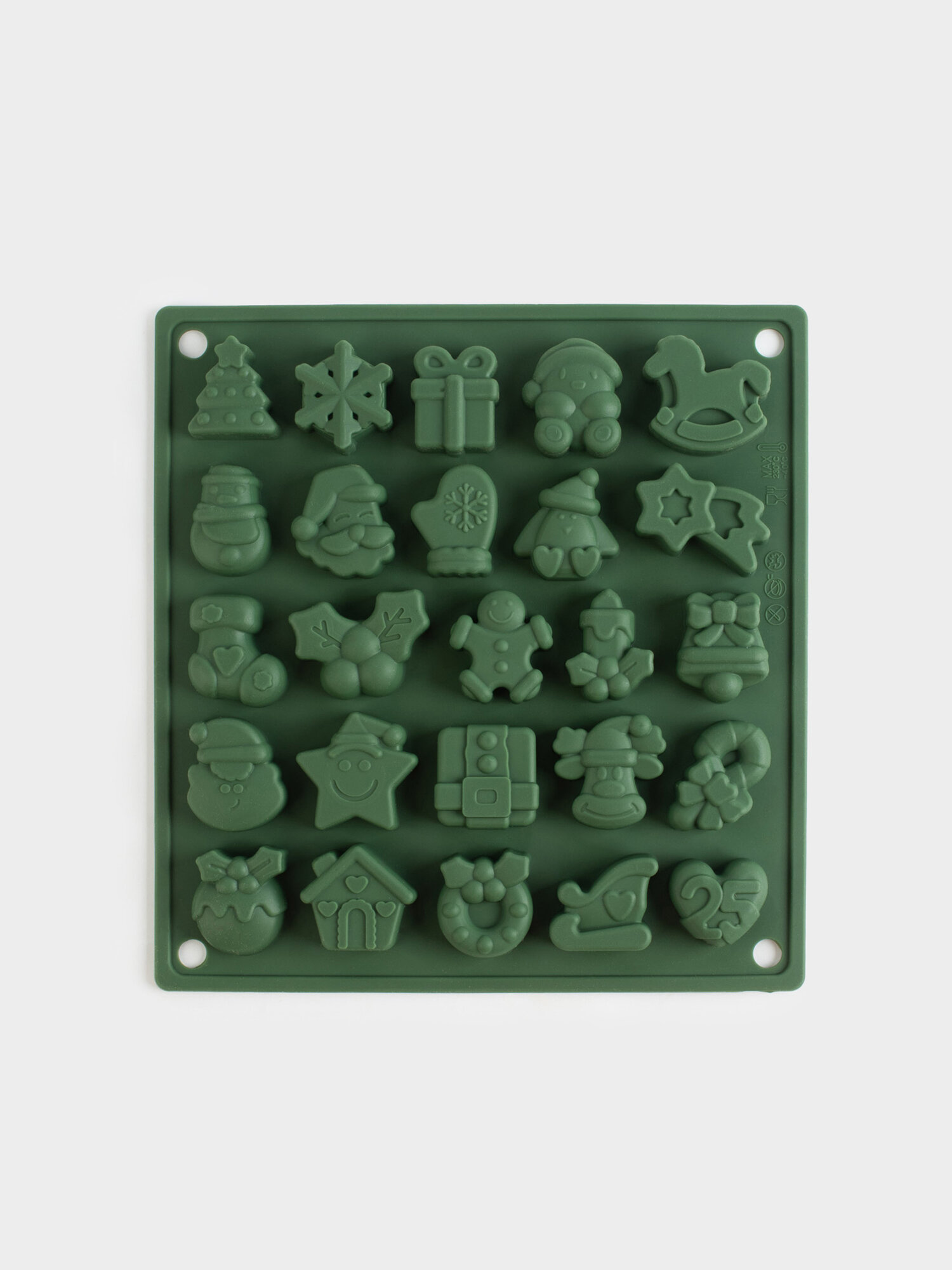 Форма для льда и шоколада 19х18 см 25 отд силикон зеленая Атрибуты праздника Bakery color