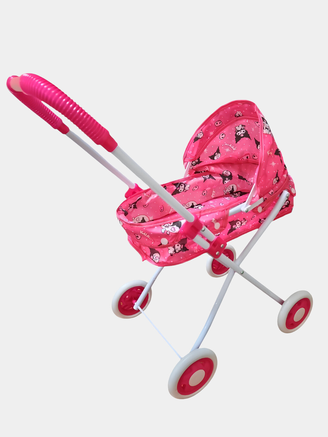 Коляска для кукол, складная люлька для девочек, металлическая — фото 1