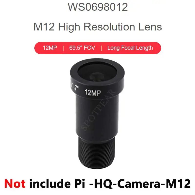Spotpear Камера Raspberry Pi HQ M12 12MP WS0698012