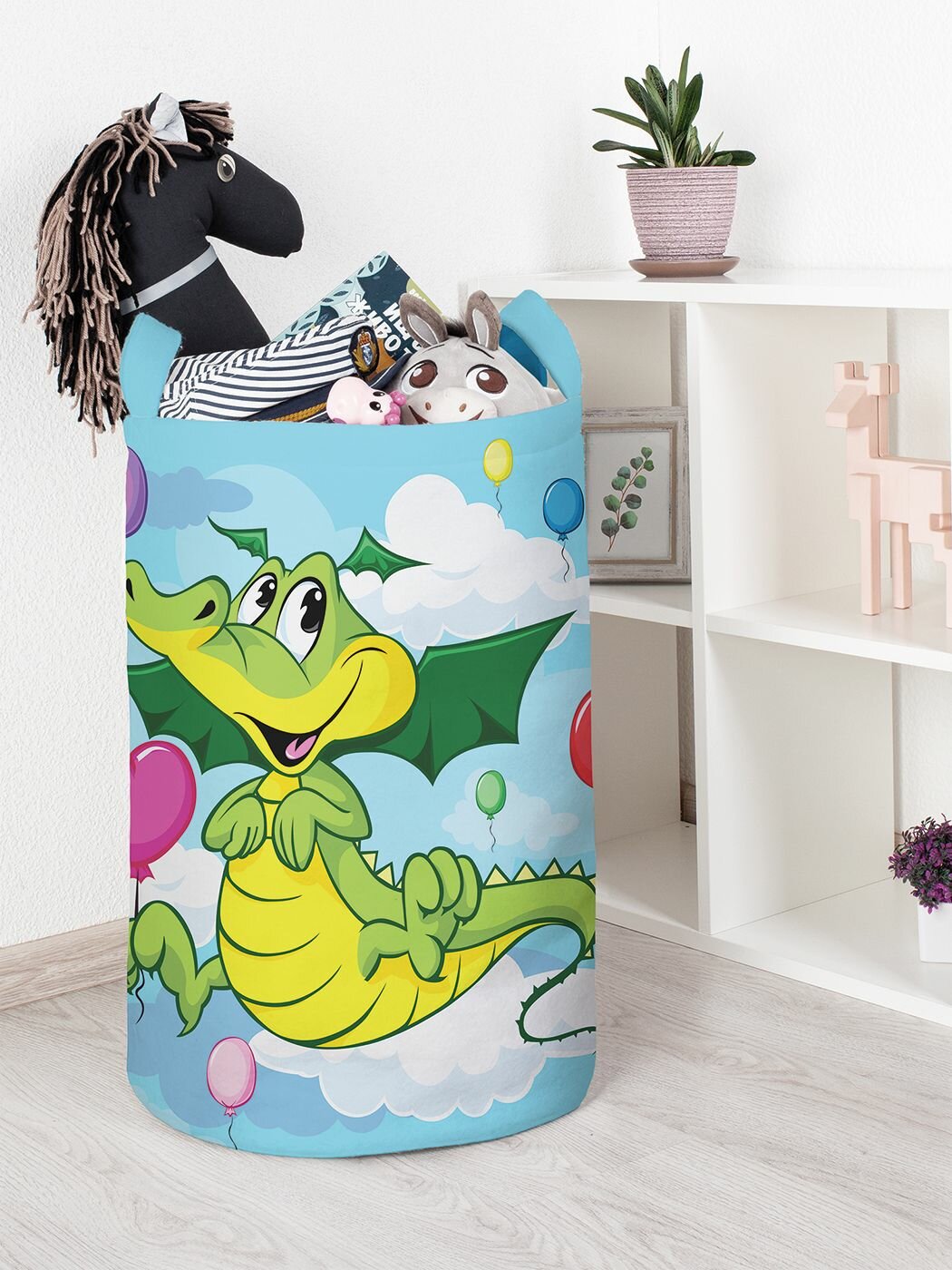 Корзина для хранения игрушек "Праздник дракончика" 75л, , JoyArty