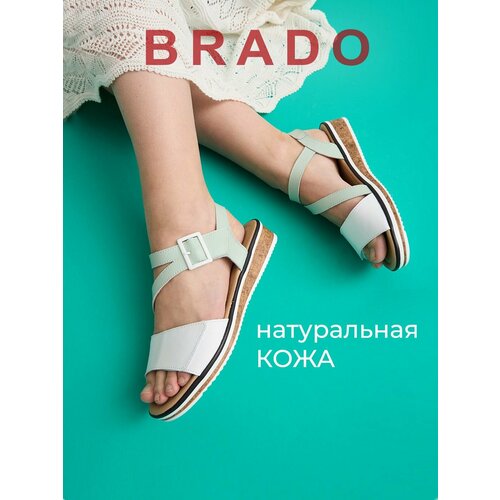 фото Босоножки brado натуральная кожа, размер 40, белый