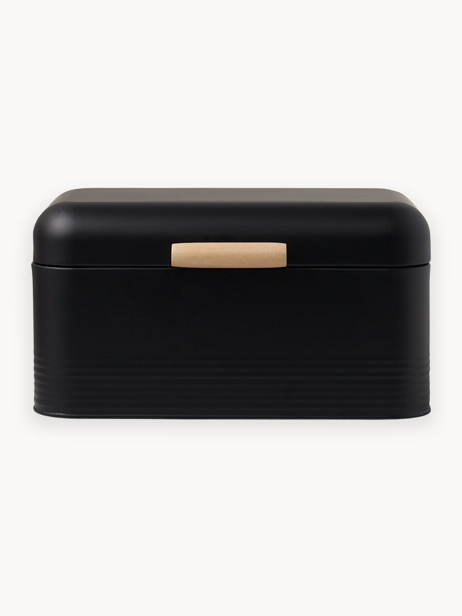 Хлебница Irmel 30х18х15,4 см с крышкой стальная черная Smart Solutions SS0000302