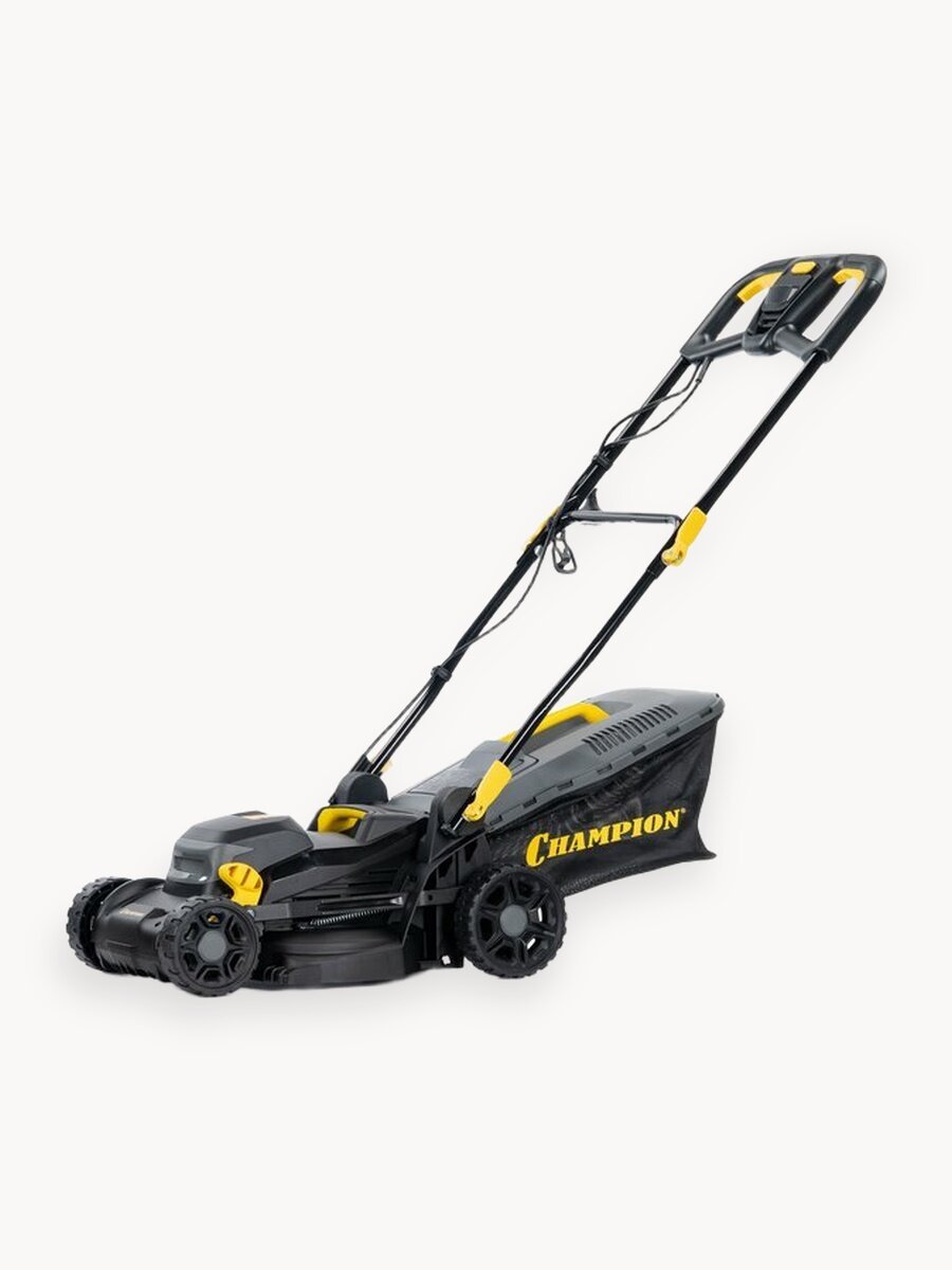 Газонокосилка электрическая CHAMPION EM3414 14 Вт с травосборником