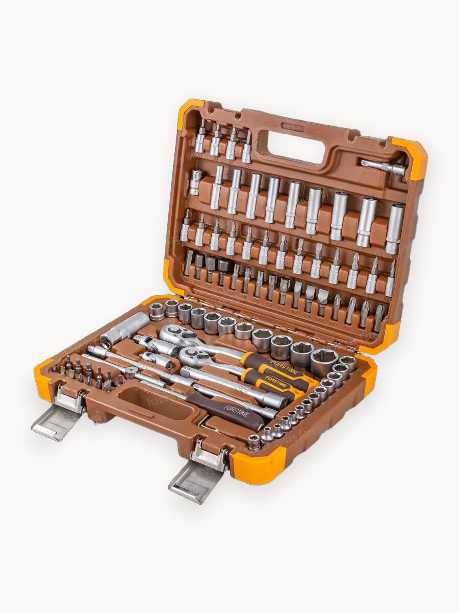 Набор инструментов FORSTIME состоит из 94 предметов на 1/4' и 3/8' в кейсе