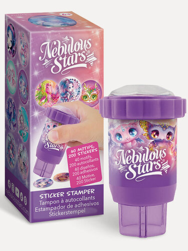 Изображение товара Игрушка для детского творчества Nebulous Stars штампер с наклейками, фиолетовый серия Space, 11468-1_NSDA