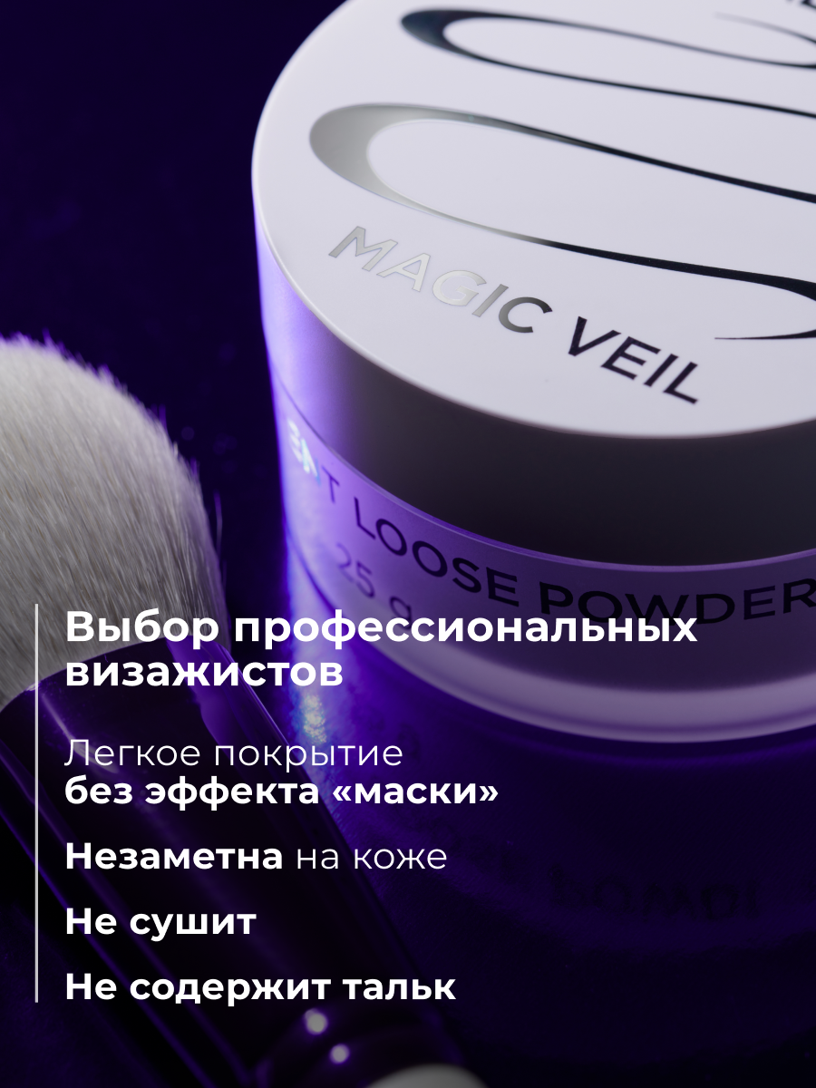 Рассыпчатая матирующая минеральная пудра тонкого помола (прозрачная) Manly PRO MPW00 — фото 1