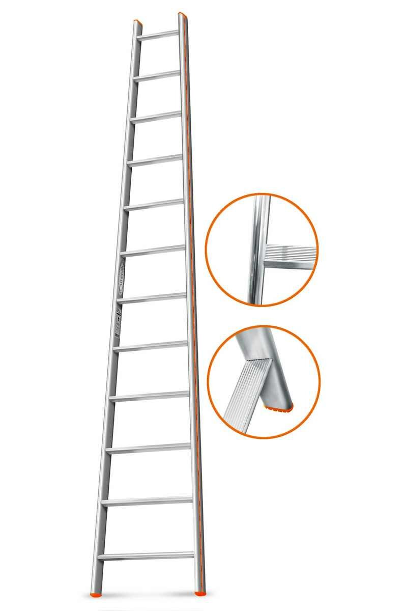 Односекционная Лестница Эйфель Комфорт-Профи Пирамида 12 Ступеней Длина 3.41 М Нагрузка 150 Кг.