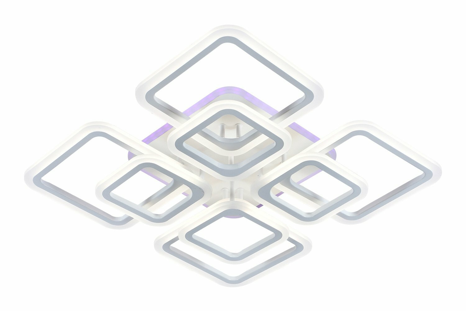 Люстра потолочная SEVEN FIRES Eila, 59x12x59 см, 25 кв. м, led, белый