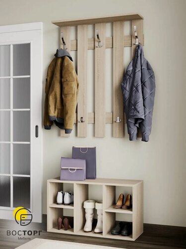 Изображение товара Комплект обувница и вешалка настенная в прихожую