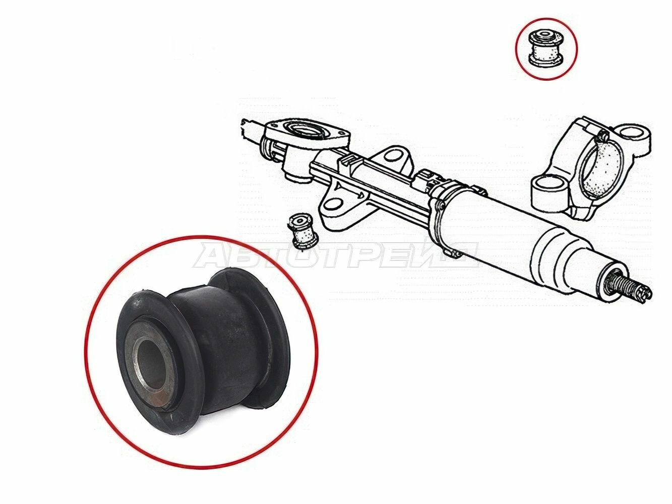 Сайлентблок рулевой рейки для Хонда Аккорд арт ST53685S0AJ00B SAT