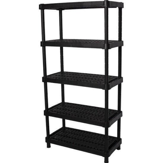Стеллаж Пластик Репаблик п п 900х450х315 для хранения  5 полок цв  чёрный