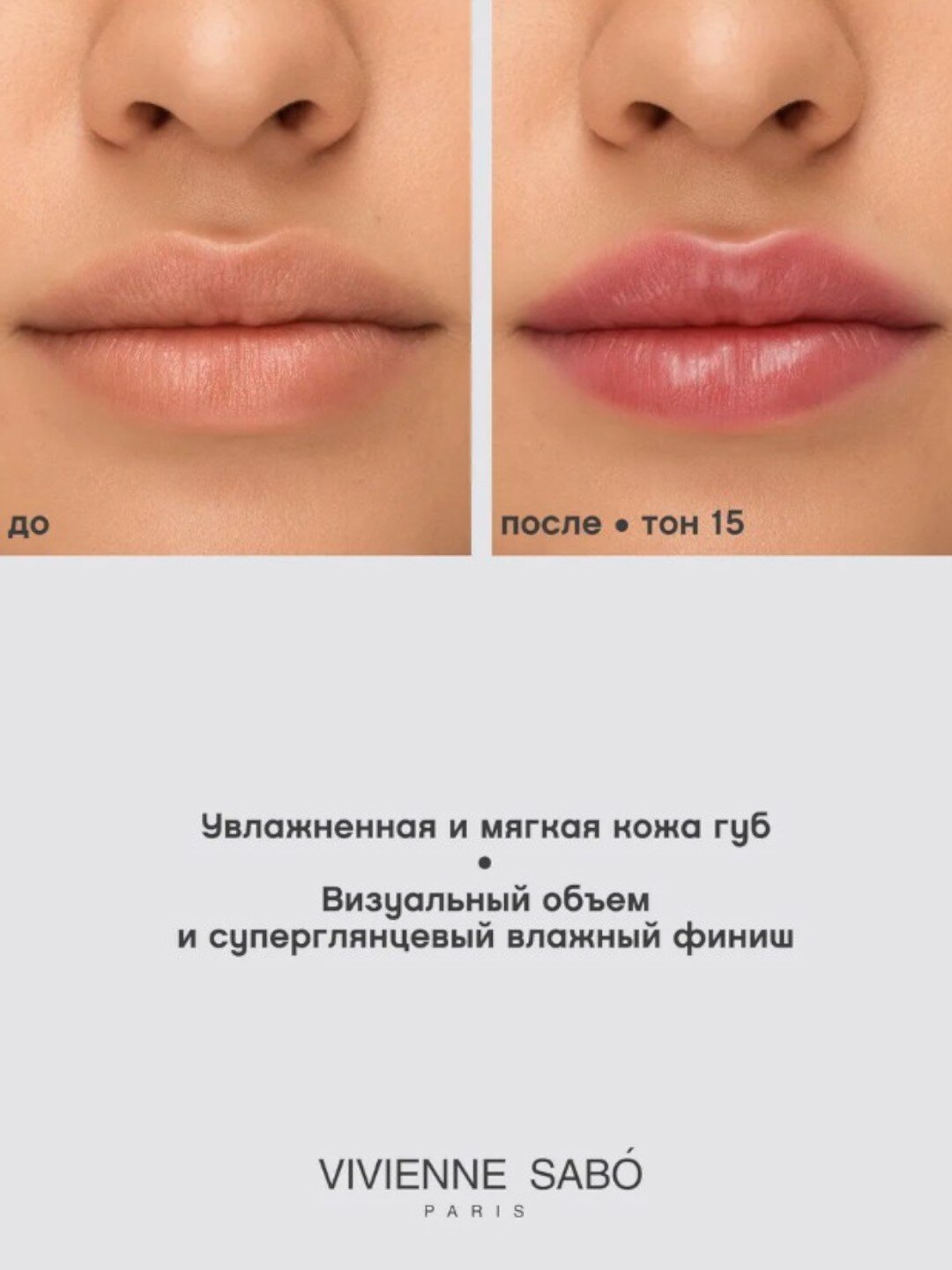 Блеск для губ Vivienne Sabo "Le Grand Volume", тон 15, увлажнение, питание, текстура жидкая — фото 1