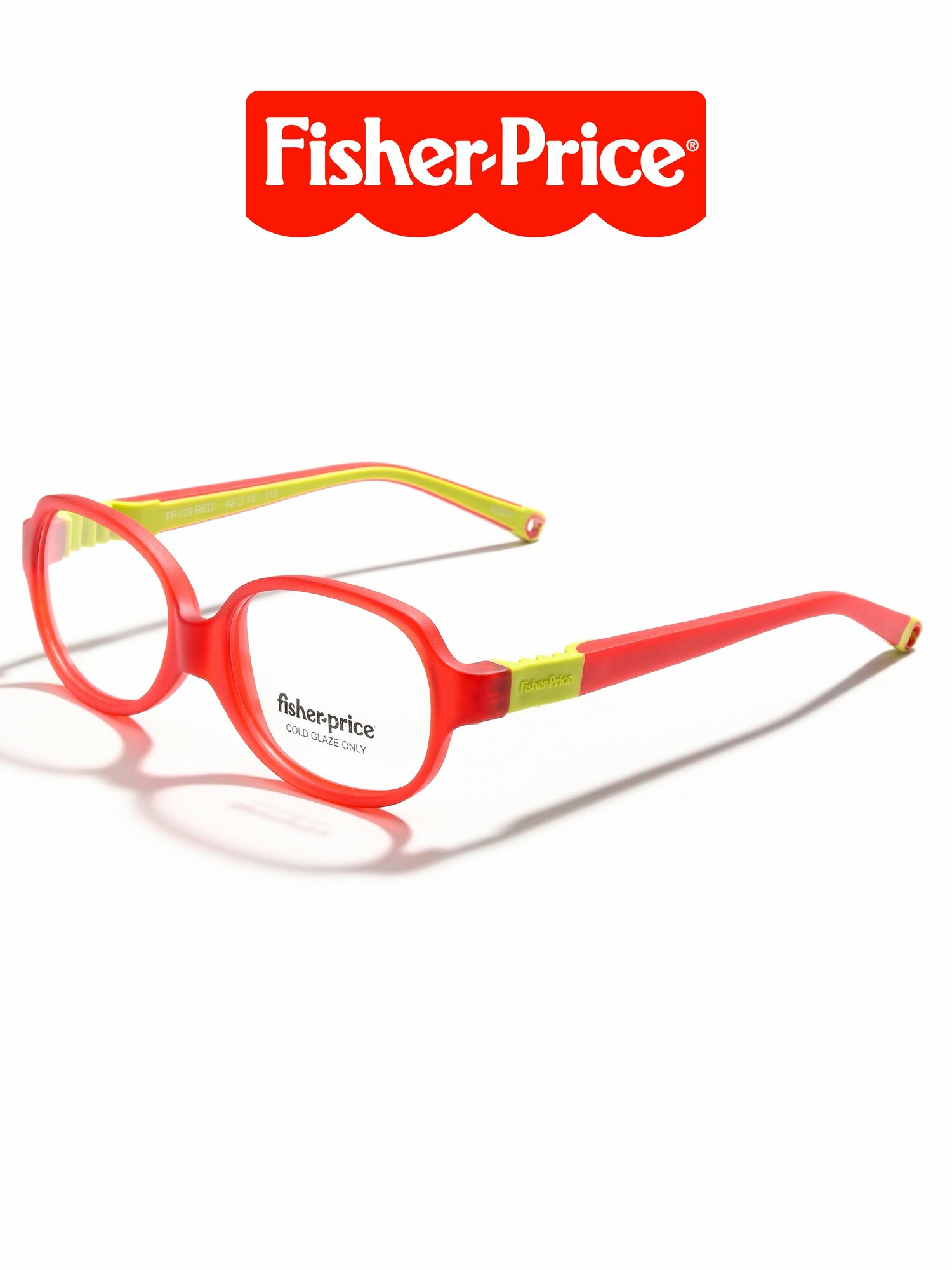 Детская оправа для очков Fisher Price (Фишер Прайс) FPV29 RED размер 39 антивандальная