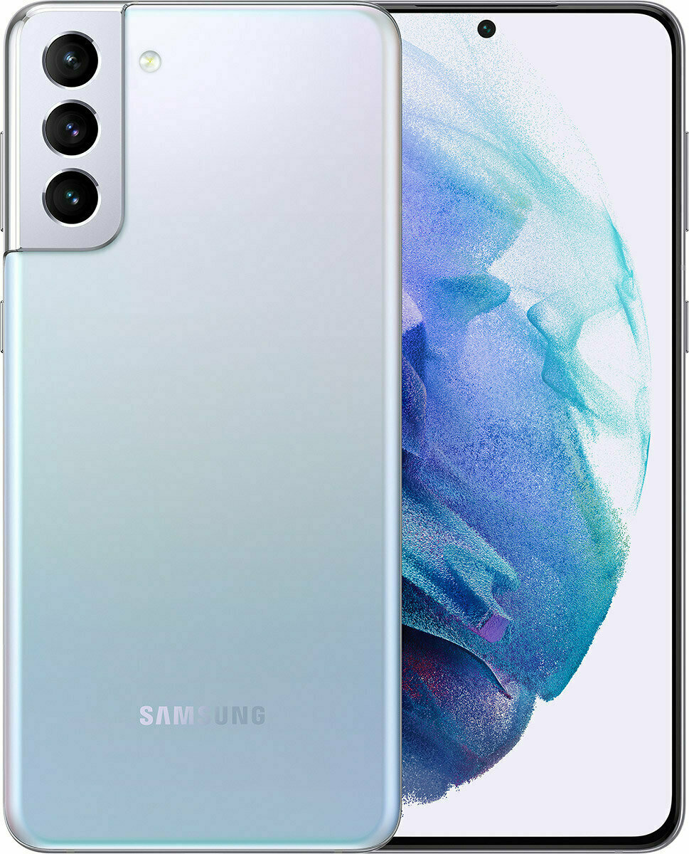 Смартфон Samsung Galaxy S21 PLUS , 8ГБ+256ГБ, nano SIM+eSIM, серебристый