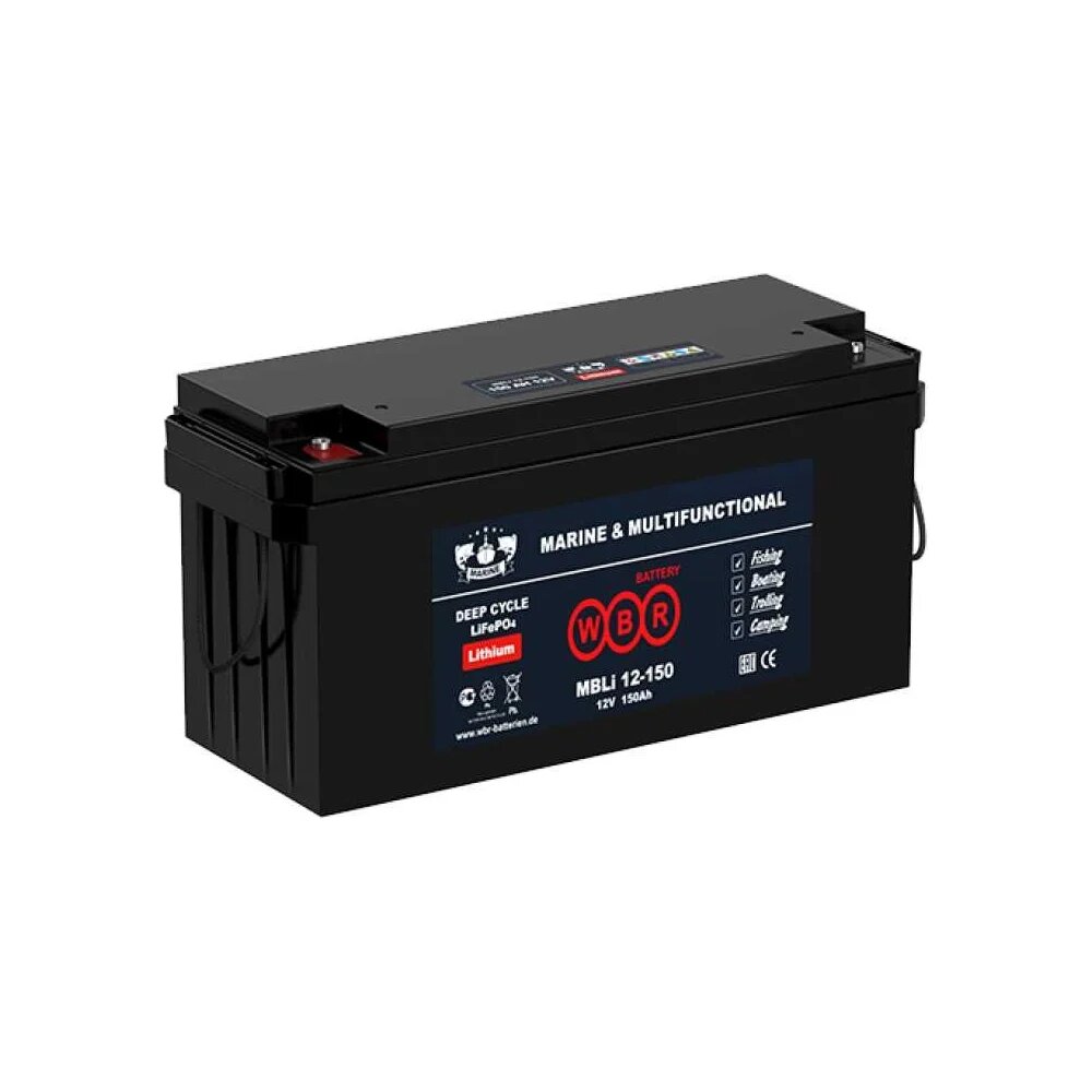 WBR Тяговый аккумулятор для лодочного электромотора литиевый (LiFePO4) MBLi12-150 12В 150 Ач УТ-00000458