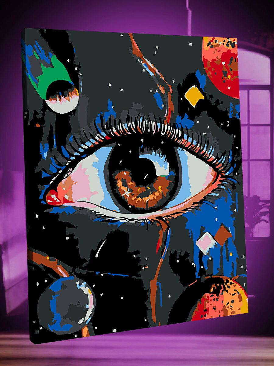 Картина по номерам Глаз психоделический / The psychedelic eye холст на подрамнике
