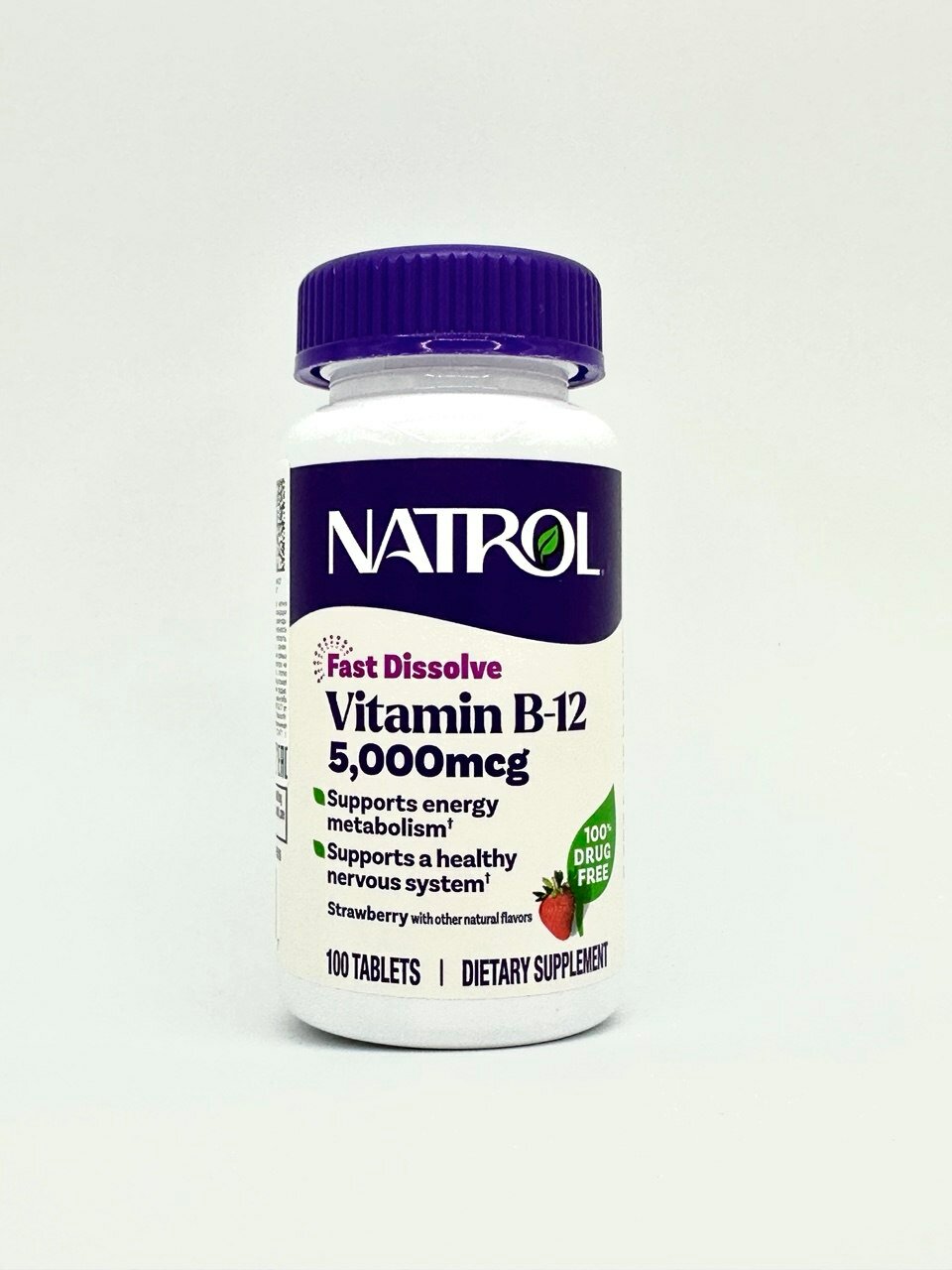 Natrol Vitamin B-12 5,000 mcg F/D 100 tabs/ Быстрорастворимые таблетки витамина B-12 5000мкг 100таб