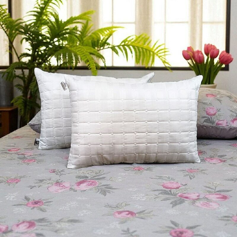 Подушки LINENS Reißverschluss, на замочке, гипоаллергенные, 50х70 см, страйп-сатин, 2 шт