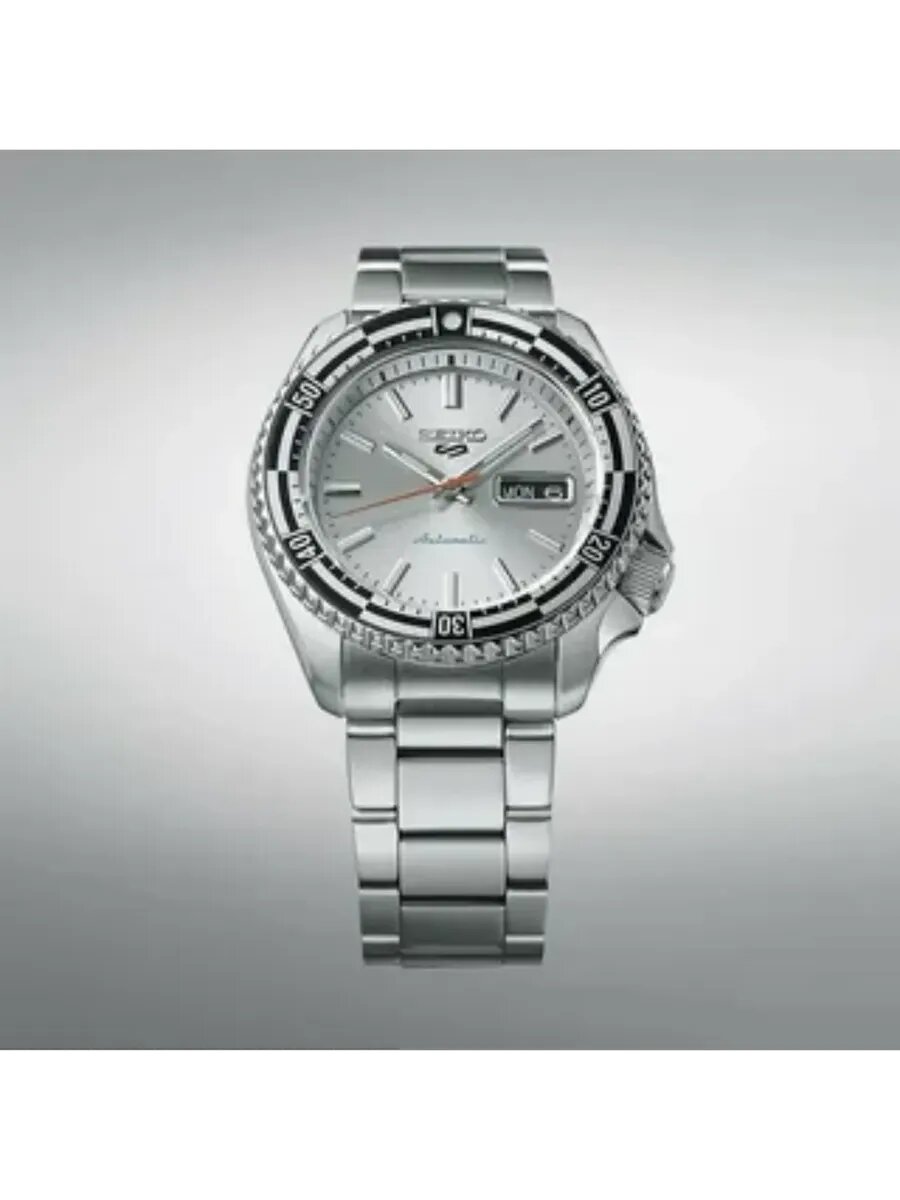 Наручные часы SEIKO 5 Sports, серебристый гильоше — фото 1