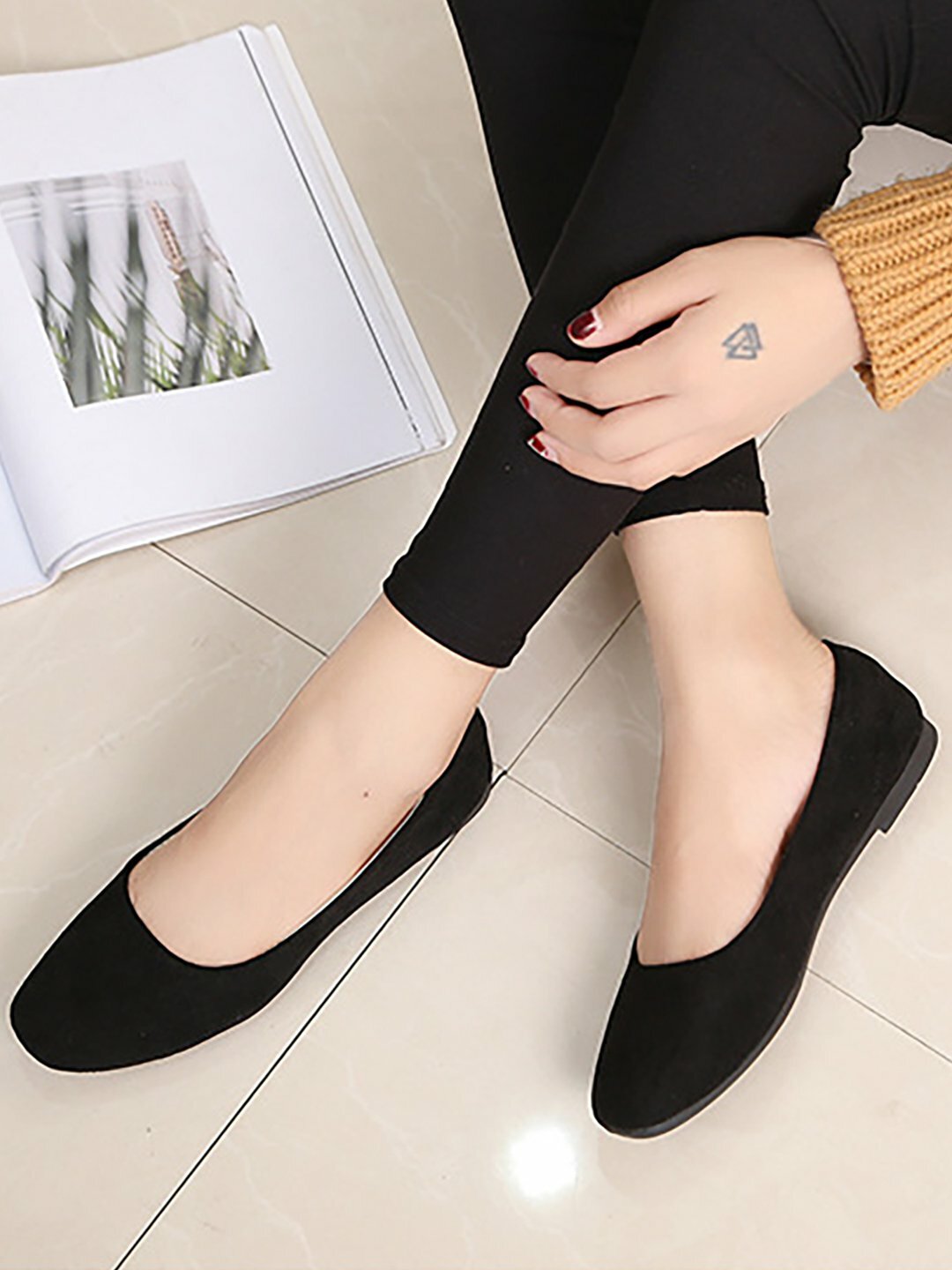 Балетки , размер 37, черный — фото 1