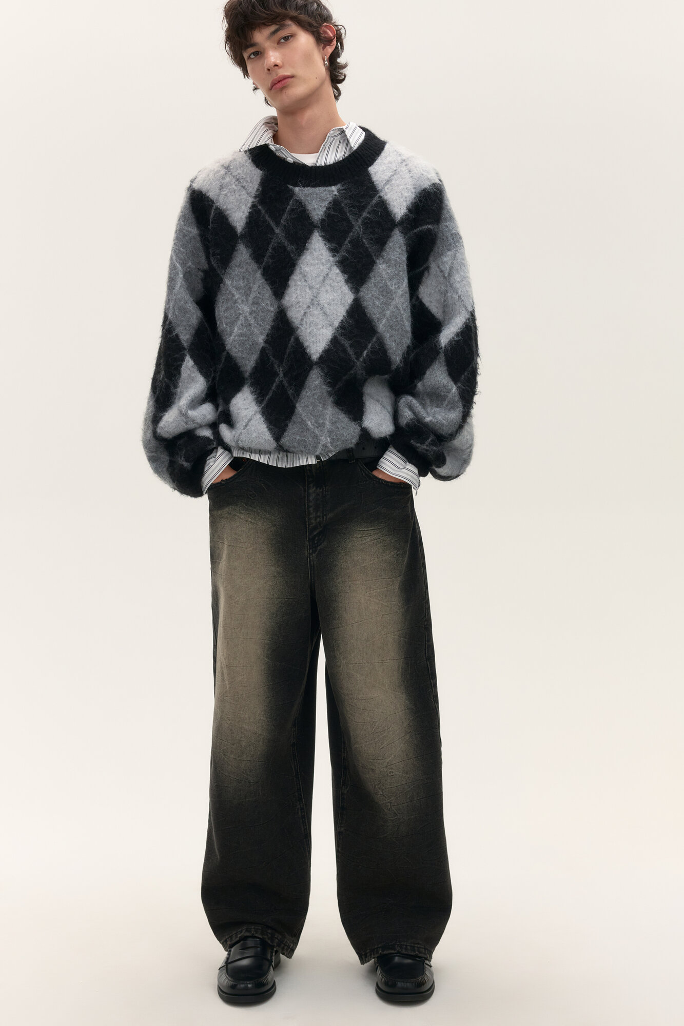 Джинсы широкие Befree Man Urban, размер 32/176, черный