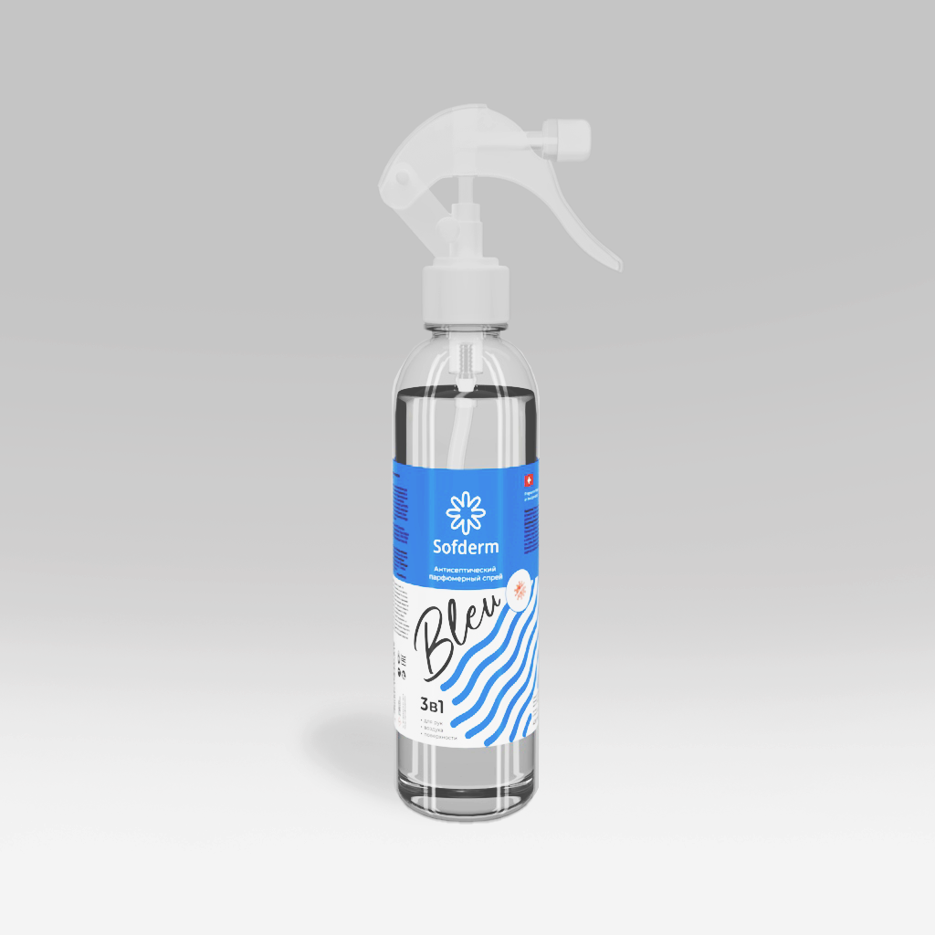 Антисептик для рук Sofderm Bleu 400ml с парфюмированными нотами
