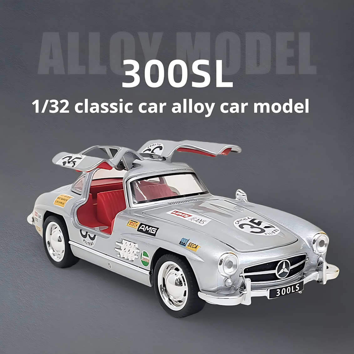 Модель автомобиля Mercedes-Benz "300SL", металл, масштаб 1:24