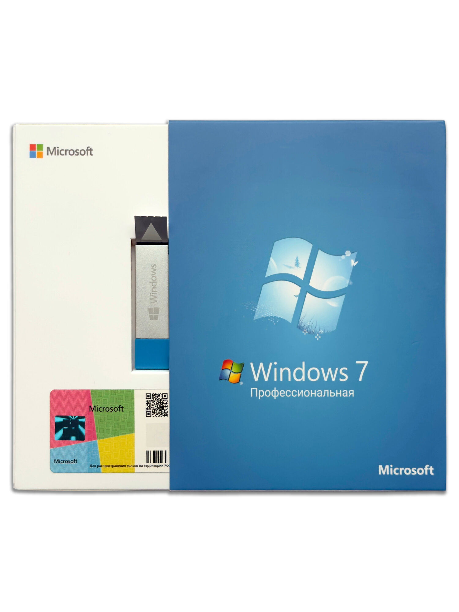 Microsoft Windows 7 Professional, для 1 ПК, Box Slider с USB-носителем