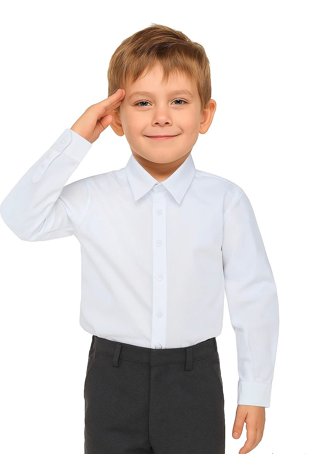 Школьная рубашка Варя и Друзья размер 128 белый