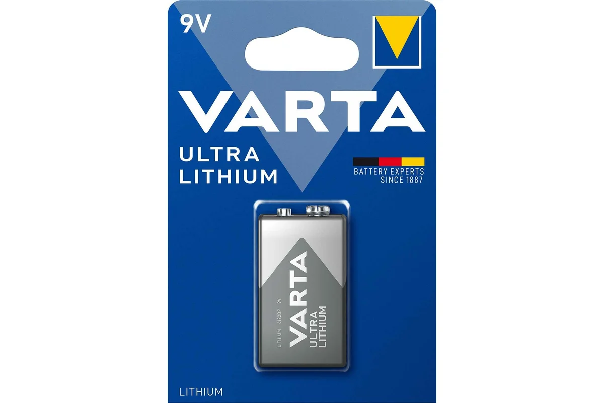 Батарейка Varta Ultra Lithium 9V/ — , ( 1 ) шт. в блистере, 06122301401
