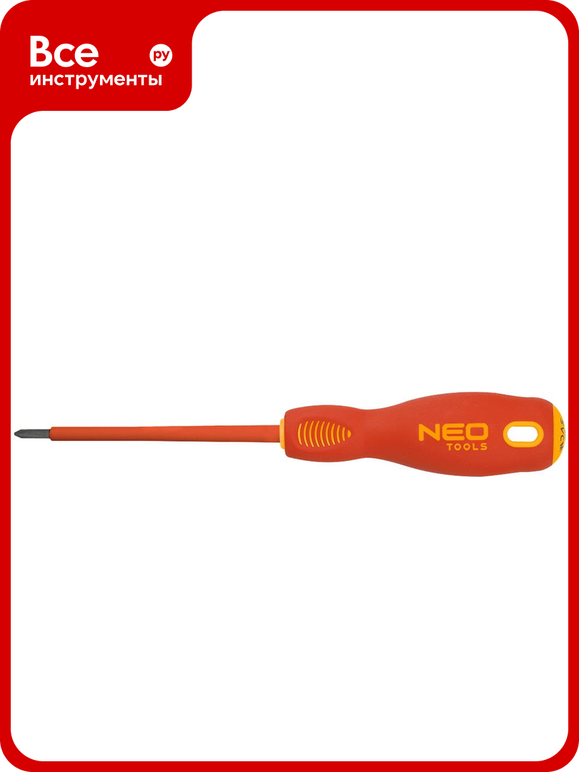 Крестовая отвертка NEO Tools PZ1x80 мм 1000 В CrMo 04-062
