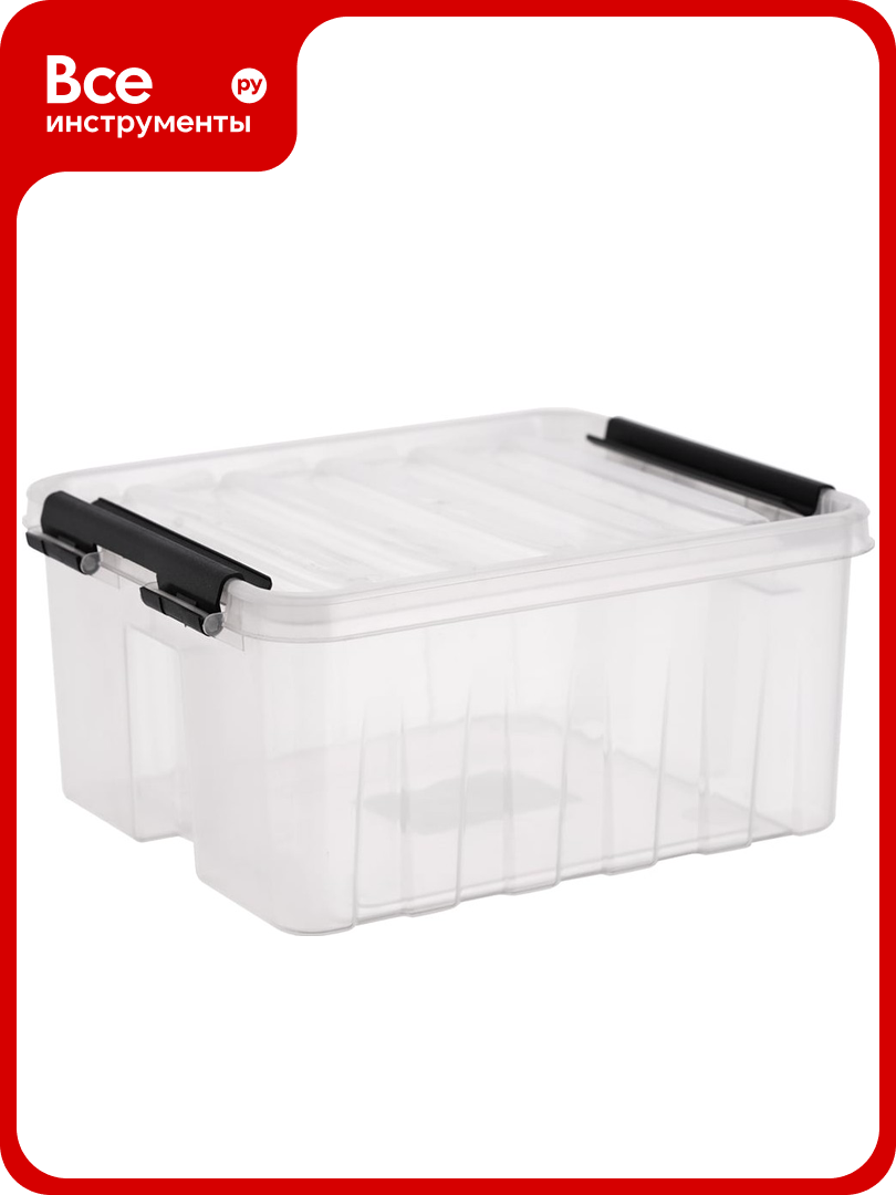 Контейнер с крышкой HONEYCOMB 210x170x100 мм 25 л прозрачный M-002-00.07n