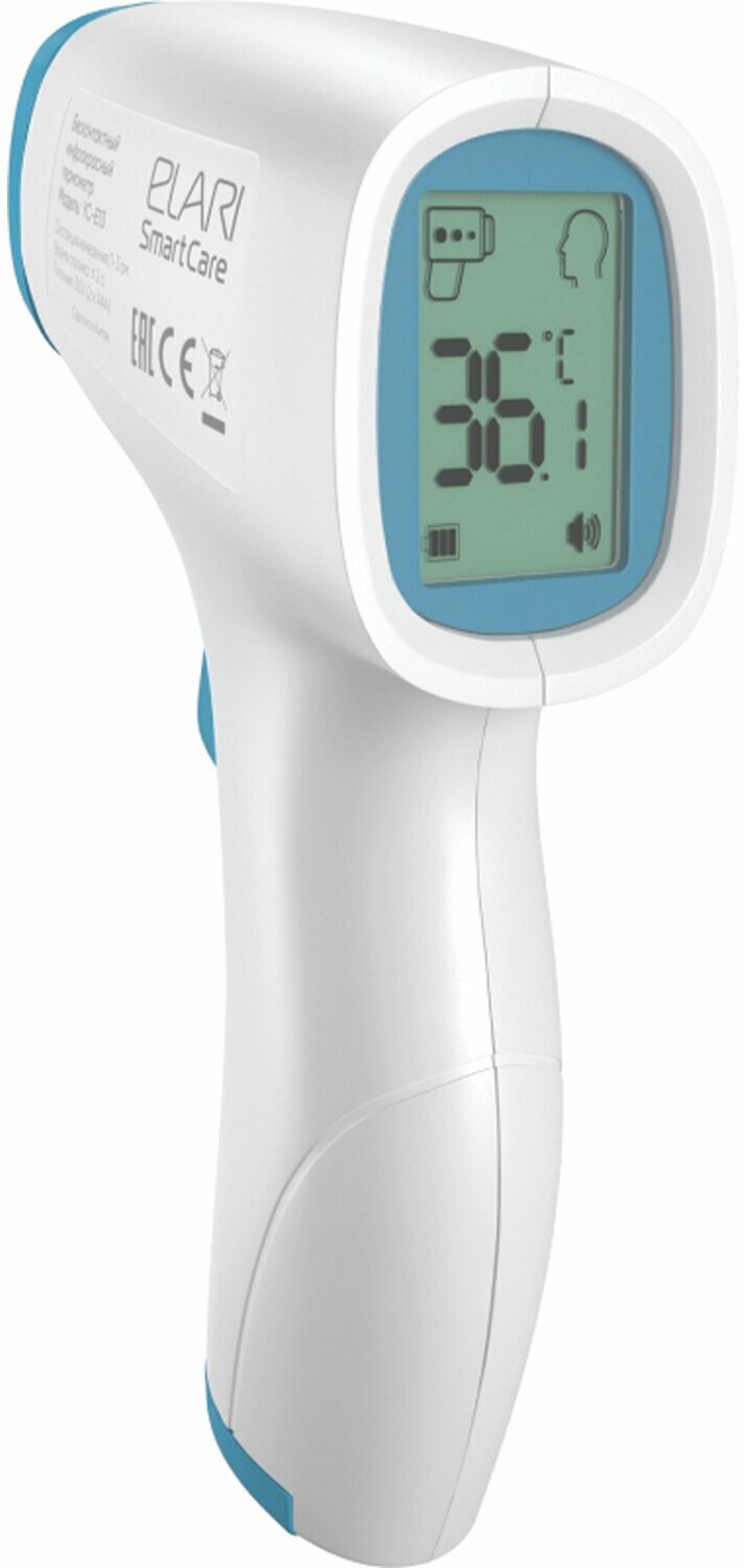 Бесконтактный инфракрасный термометр ELARI SmartCare, мгновенная проверка температуры тела и жидкостей (YC-E13)