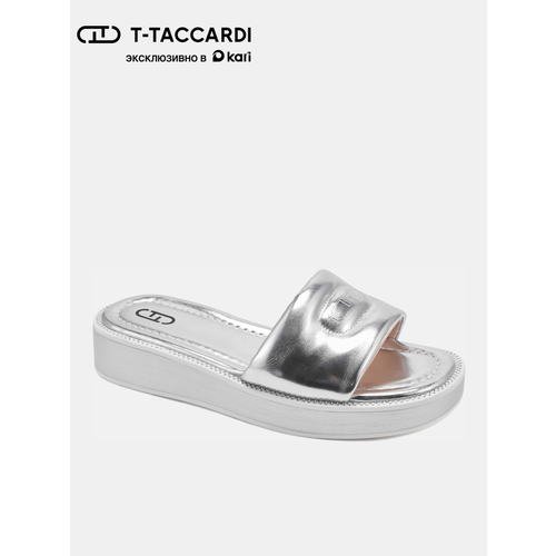 фото Шлёпанцы t.taccardi, размер 37, серебристый