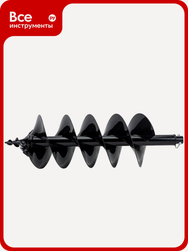 Изображение товара Шнек для бензобура Gigant 12-009 из прочного металла, двухзаходный шнек для почвы с съемными ножами, износостойкий