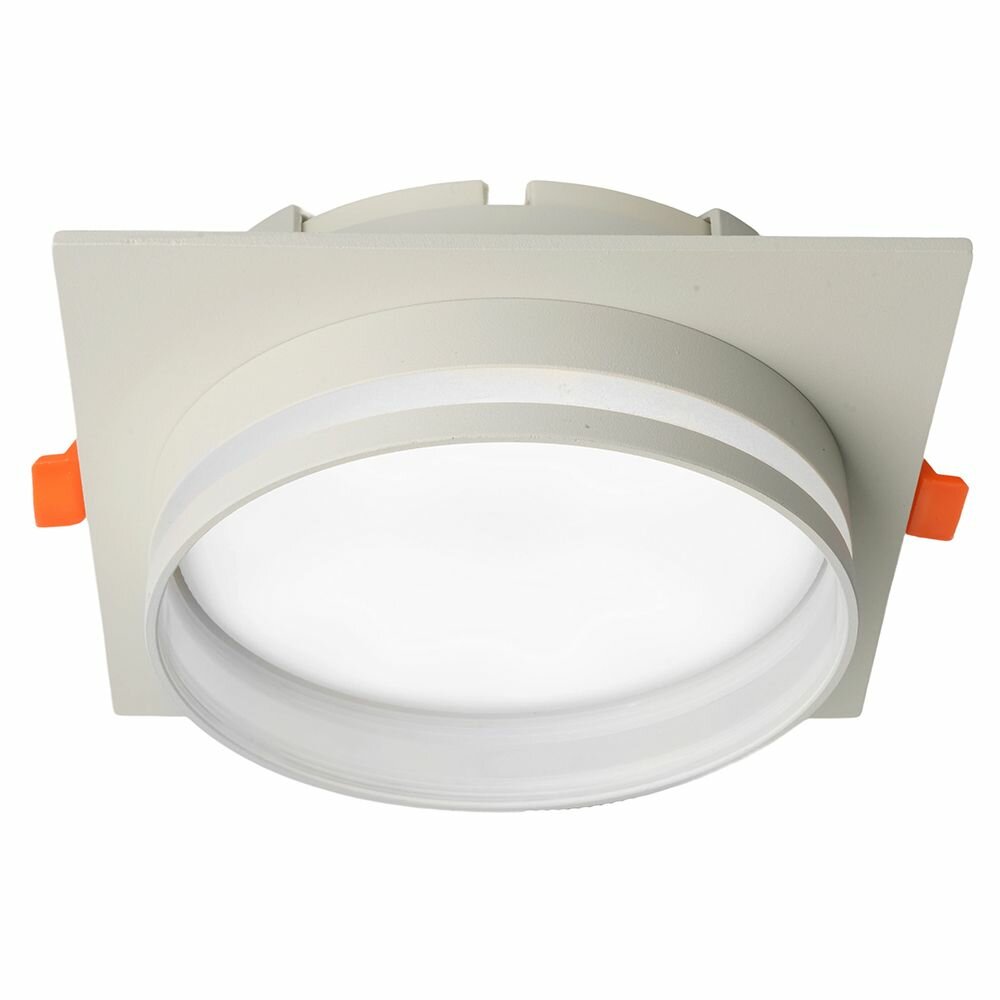 Светильник потолочный встраиваемый Feron DL703 W140xL140xH55 мм GX70 цвет белый арт. 51099